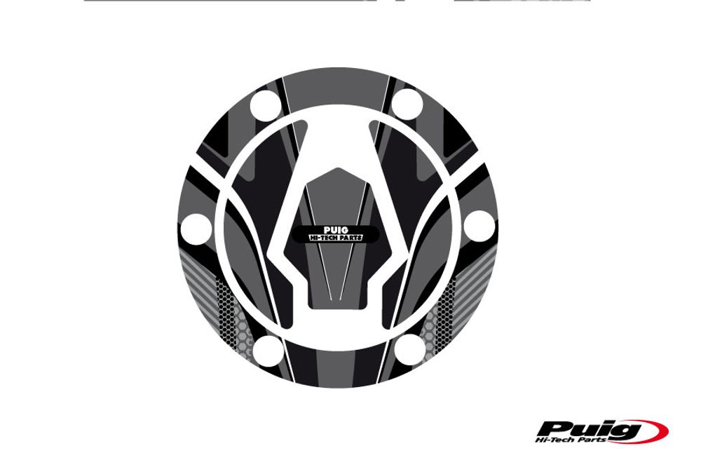 PUIG 9041U Tankdeckelabdeckungen Radikal  passend fuer BMW G310R Grau