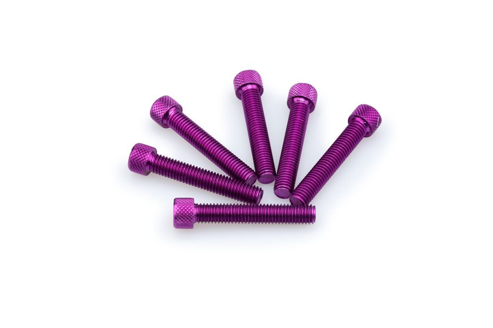 PUIG 0516L Muttern aus Anodisierten Aluminium  passend fuer UNIVERSAL UNIVERSAL Lila