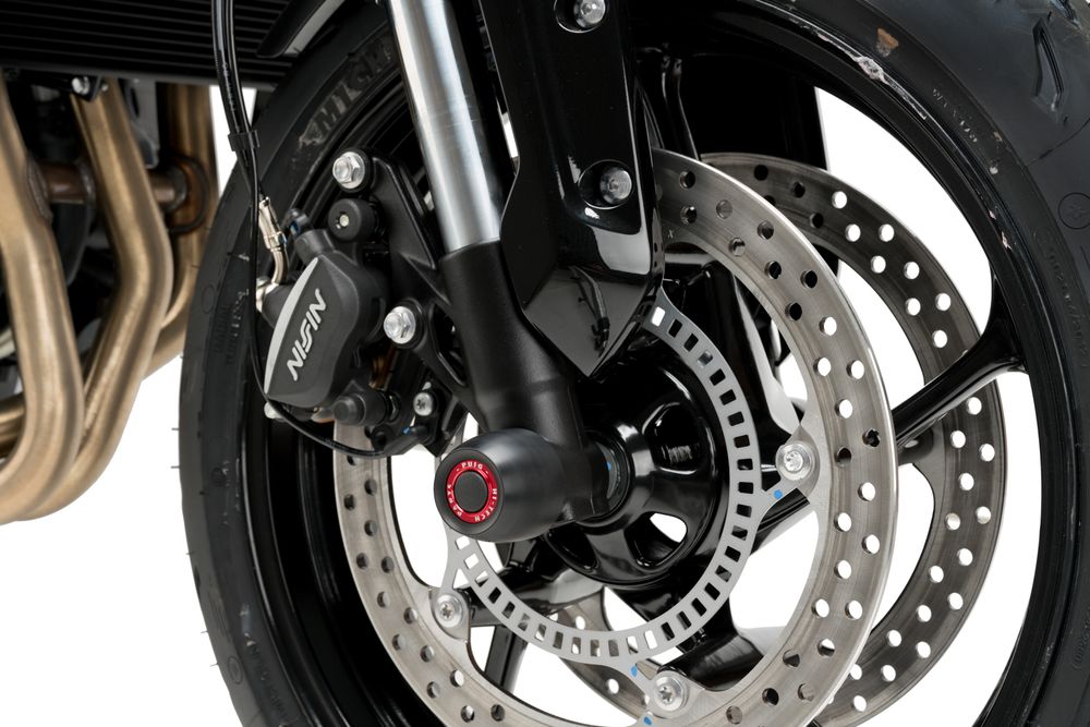 PUIG 20154N Vorderachsregler PHB19  passend fuer TRIUMPH STREET SCRAMBLER Schwarz