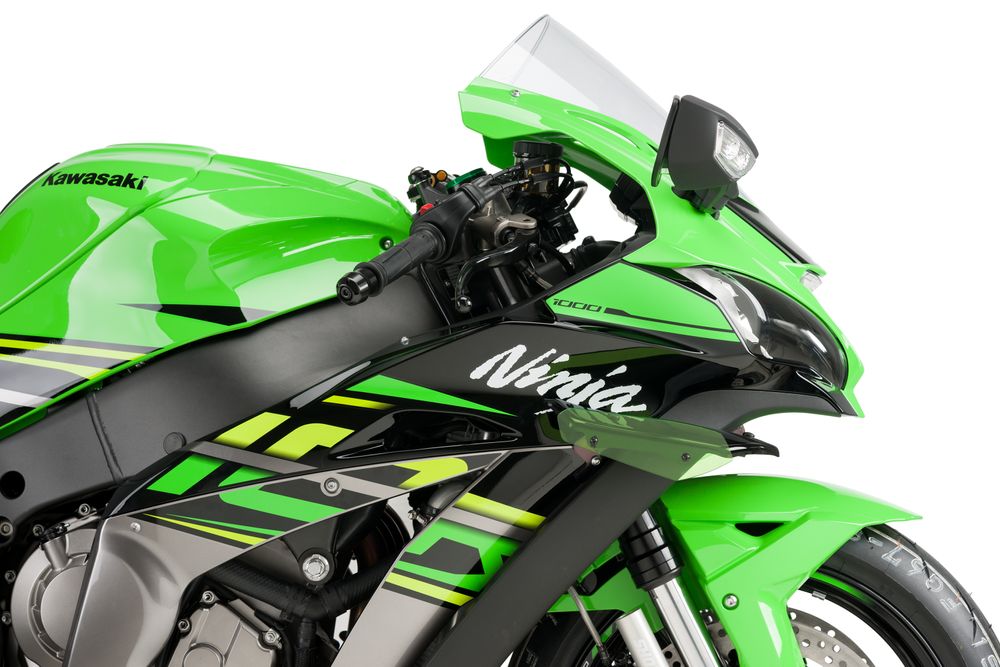 PUIG 9882V Sport Side Downforce Spoiler verfügbar für fuer KAWASAKI ZX-10R Grün