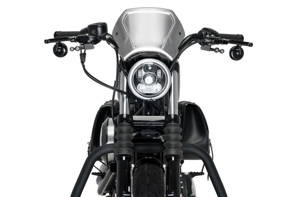 PUIG 1352P ALU Frontplatte  passend fuer HARLEY DAVIDSON SPORTSTER 883 IRON XL883N Silber