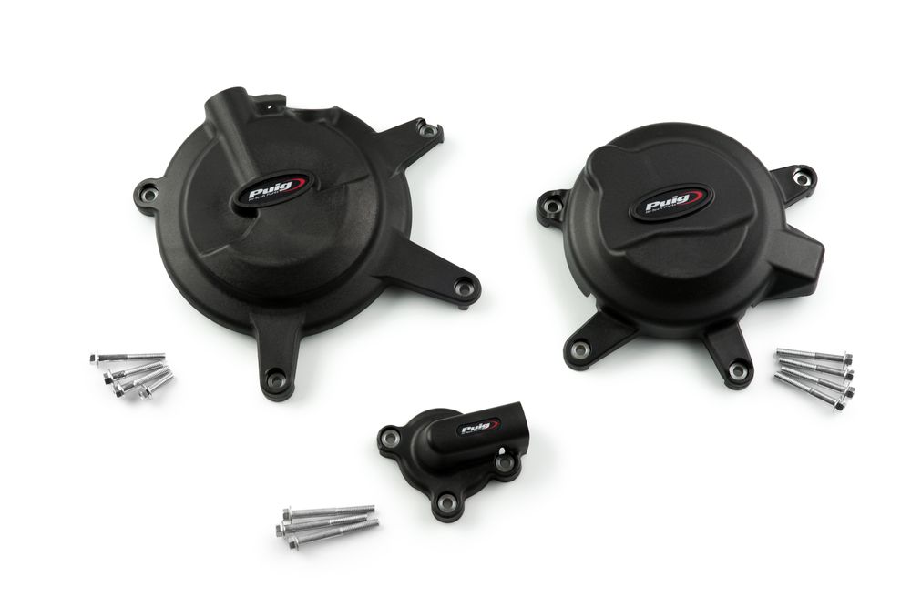PUIG 21512N Motorschutzhauben Track für Championship  passend fuer KAWASAKI NINJA 400 Schwarz