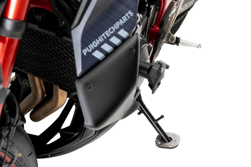 PUIG 21525N Fusstandverbreiterung mit Standardaufhängung  passend fuer HONDA CB1000 HORNET SP Schwarz