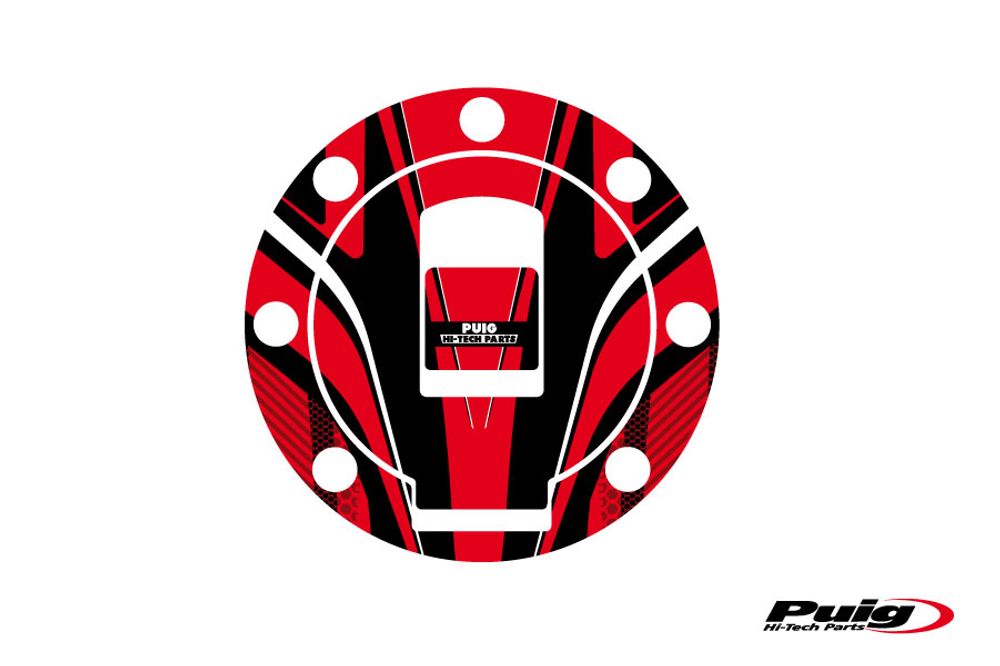 PUIG 6322R Tankdeckelabdeckungen Radikal  passend fuer YAMAHA FZR1000 Rot