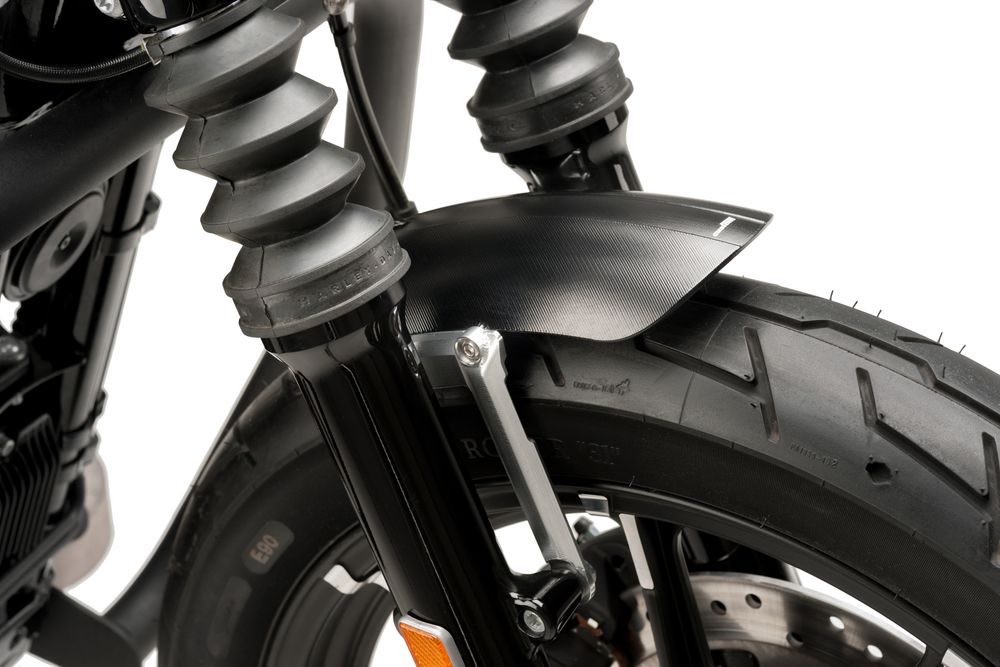 PUIG 9992N Vorderer Kotflügel dicken Aluminiumblech  passend fuer HARLEY DAVIDSON SPORTSTER 883 IRON XL883N Schwarz