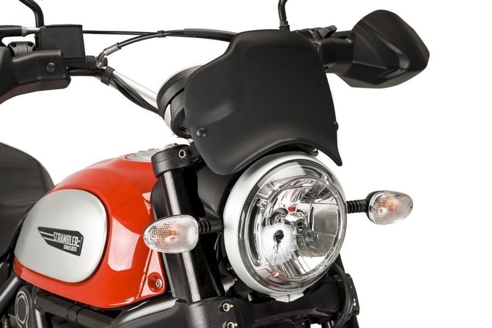 PUIG 9177C Frontplatte ABS  passend fuer DUCATI SCRAMBLER ICON Carbon look