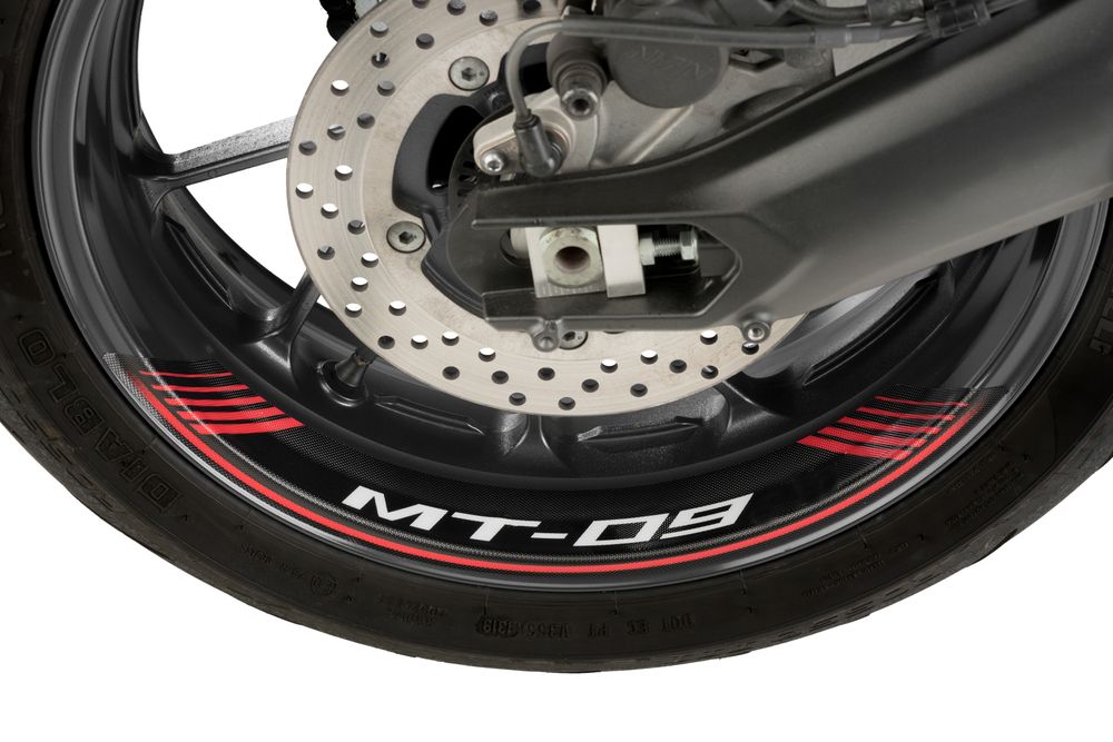 PUIG 9135R Rim Strips Specials  passend fuer YAMAHA MT-09 Rot