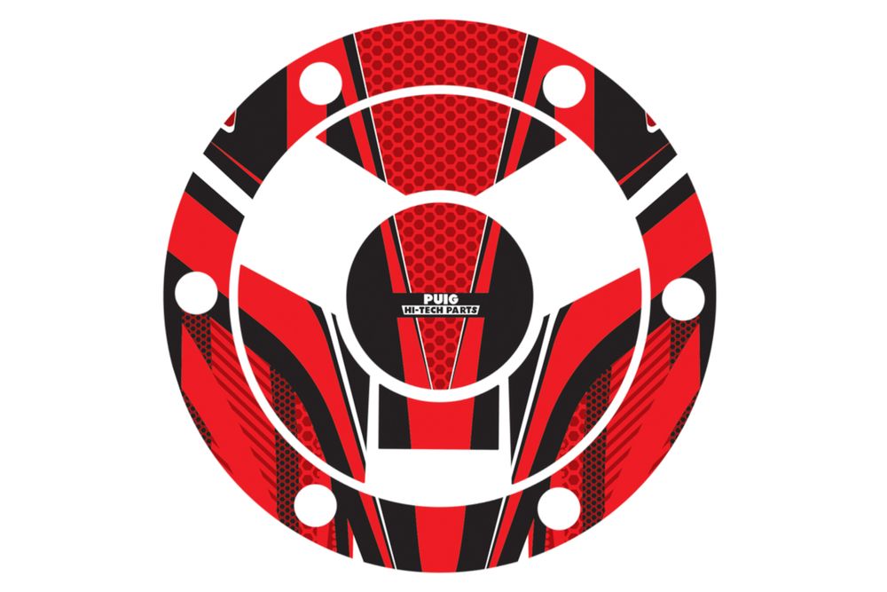 PUIG 9053R Tankdeckelabdeckungen Radikal  passend fuer TRIUMPH SPEED TRIPLE 1050 R Rot