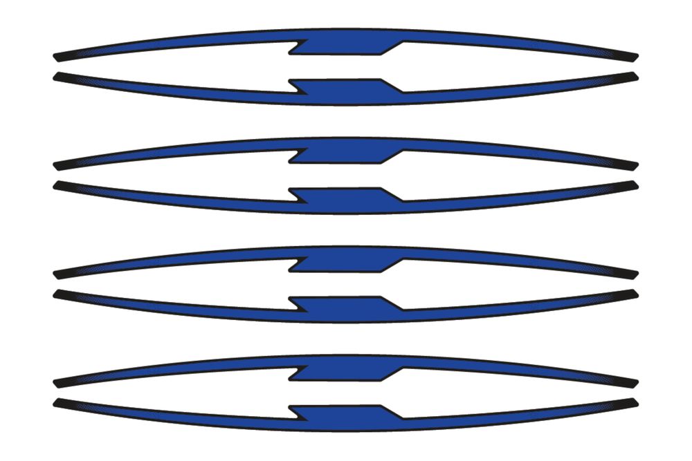 PUIG 21833A Rim Strips Premium  passend fuer HONDA NT650V DEAUVILLE Blau