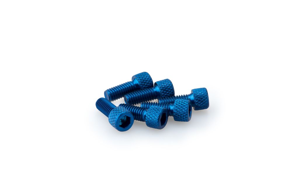 PUIG 0363A Muttern aus Anodisierten Aluminium  passend fuer UNIVERSAL UNIVERSAL Blau
