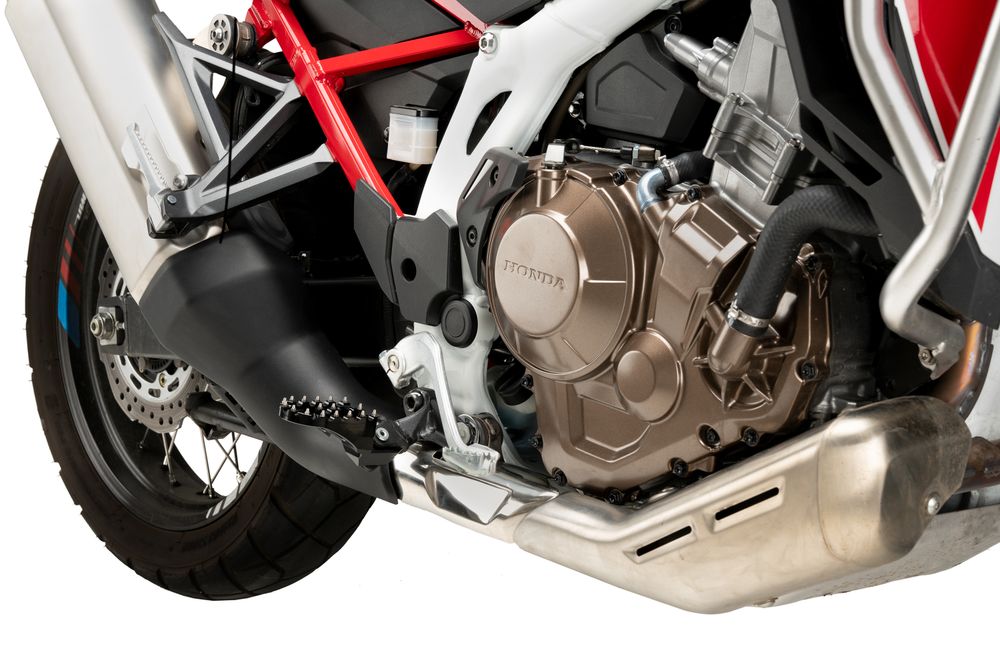 PUIG 21091N Fussrasten Off-Road  passend fuer HONDA CRF1100L AFRICA TWIN Schwarz