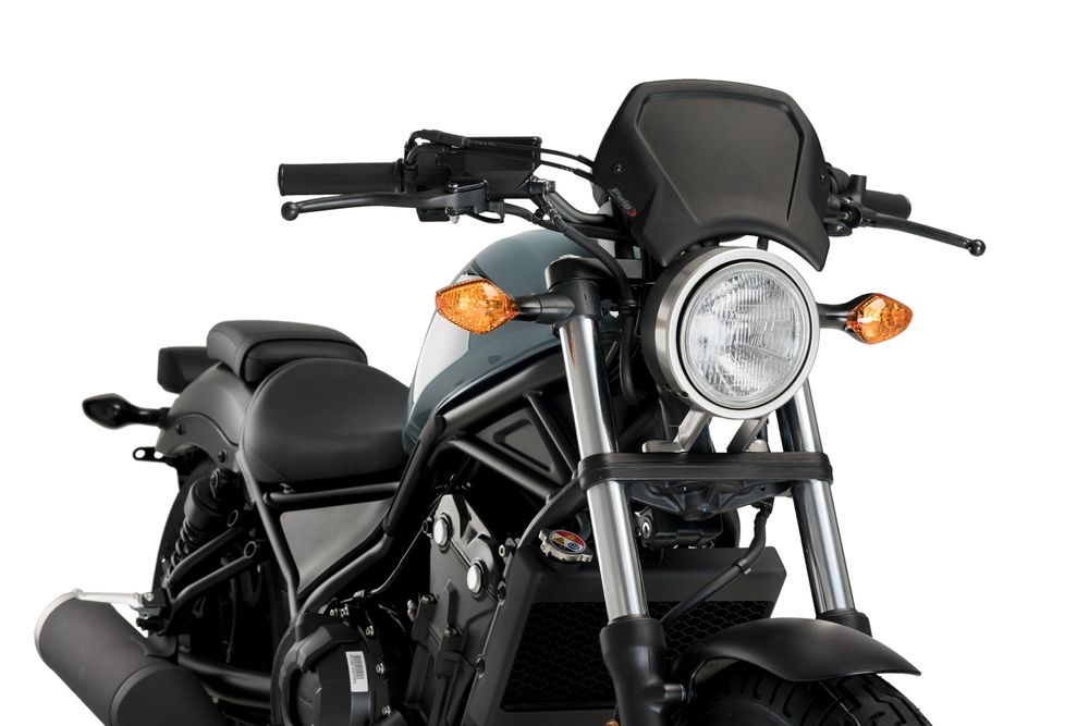 PUIG 3701N ALU Frontplatte  passend fuer HONDA CMX 500 REBEL Schwarz