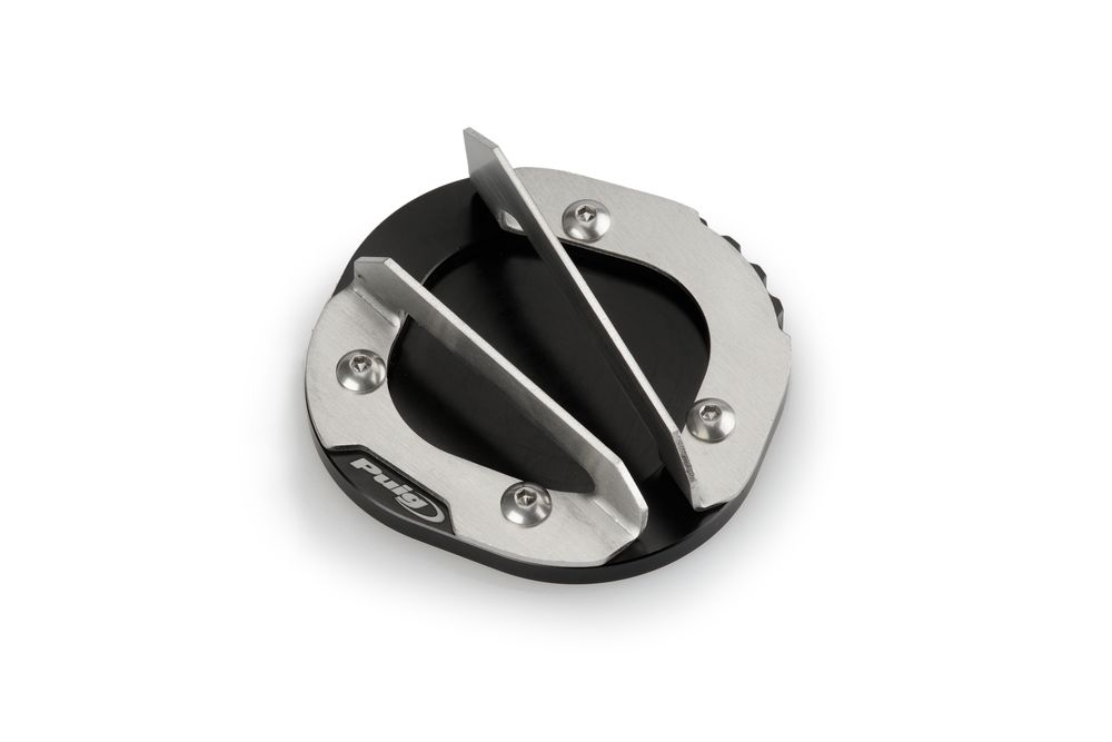 PUIG 20762N Fusstandverbreiterung mit Standardaufhängung  passend fuer YAMAHA XT1200Z SUPER TENERE Schwarz