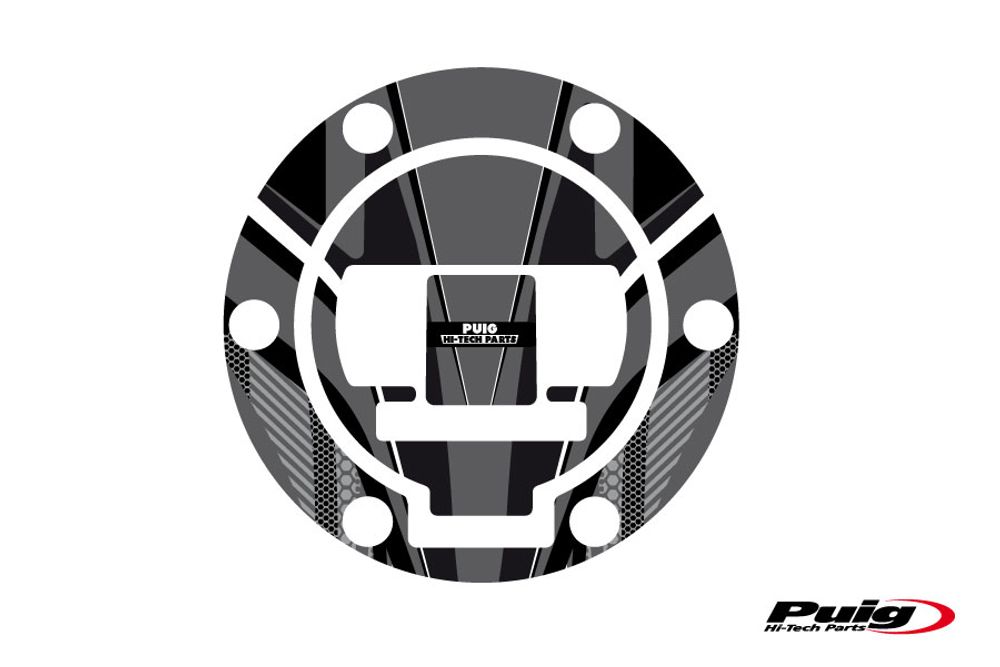 PUIG 6825U Tankdeckelabdeckungen Radikal  passend fuer BMW R1200GS Grau