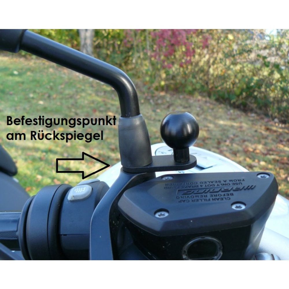 RA 4050-75-für Modell 5, 6 GoPro Alu Kamera Halter Kugelflex® zur Montage am Rüc